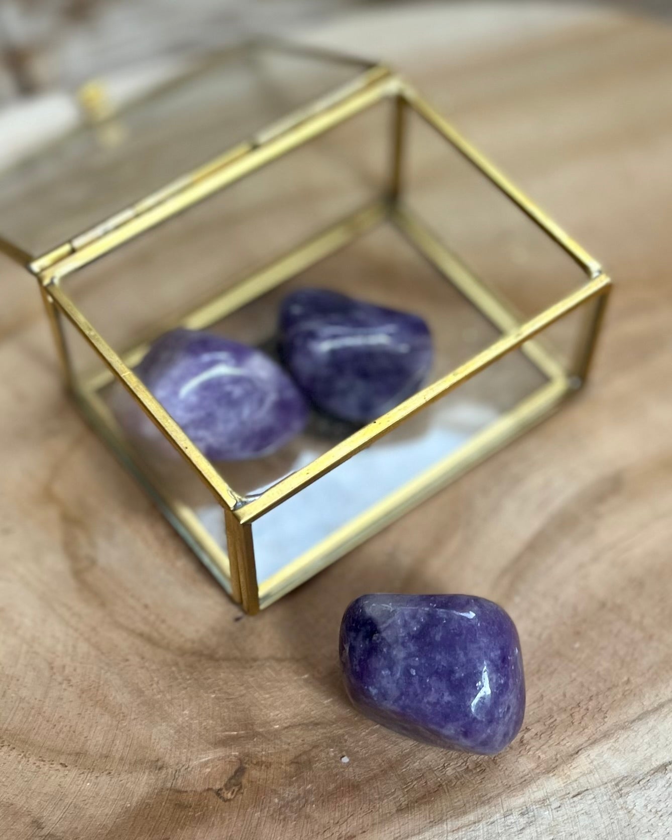 Lepidolite tumbled stone