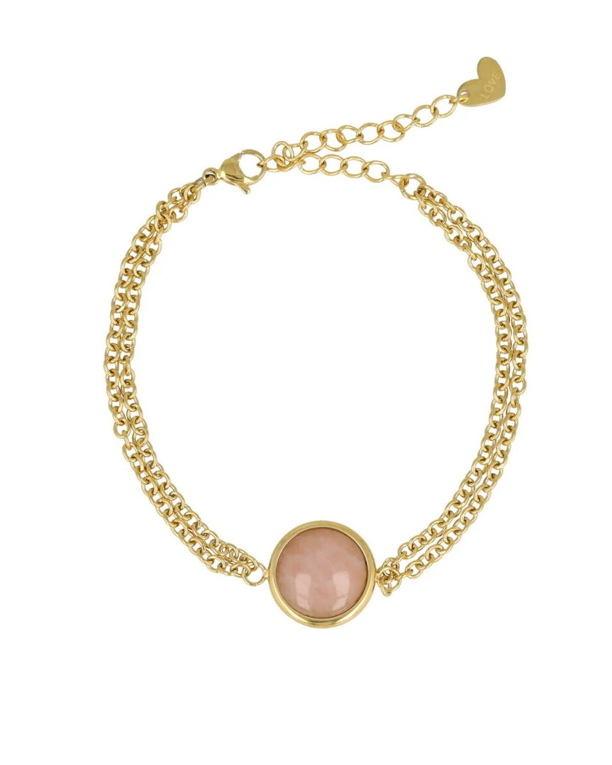 Rozekwarts dubbele armband
