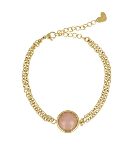 Rozekwarts dubbele armband