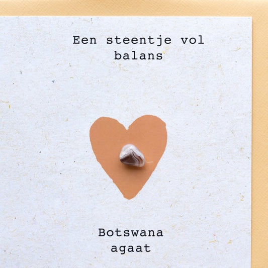 Wenskaart steentje vol balans