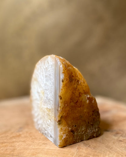 Agaat geode waxinelichthouder