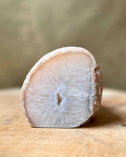 Agaat geode waxinelichthouder