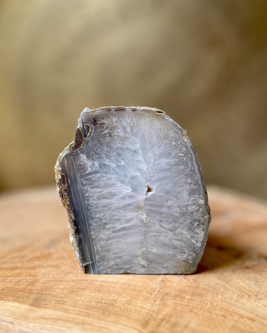 Agaat geode waxinelichthouder