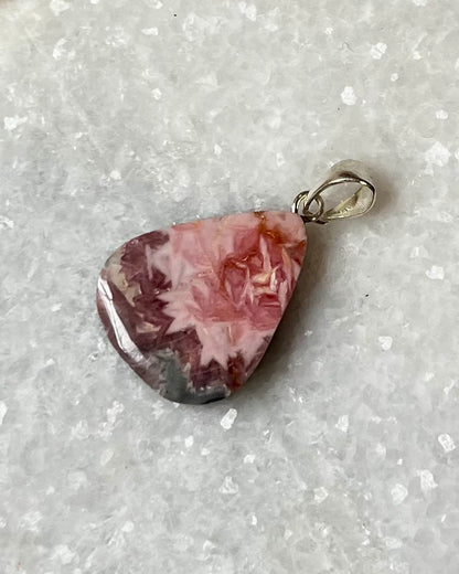 Rhodochrosite pendant 925 Sterling Silver