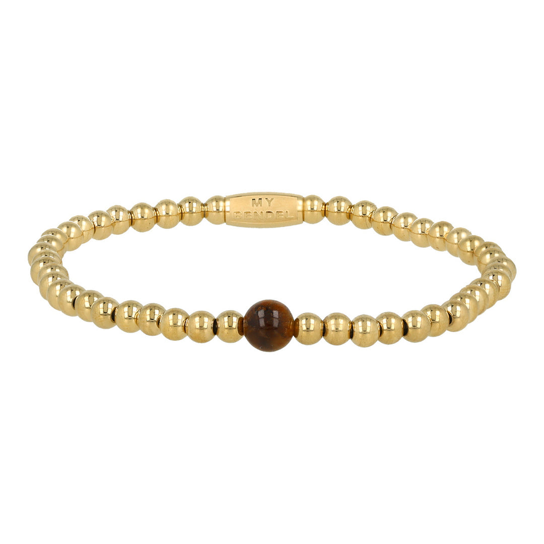 Tijgeroog armband goud