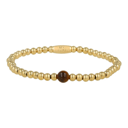Tijgeroog armband goud