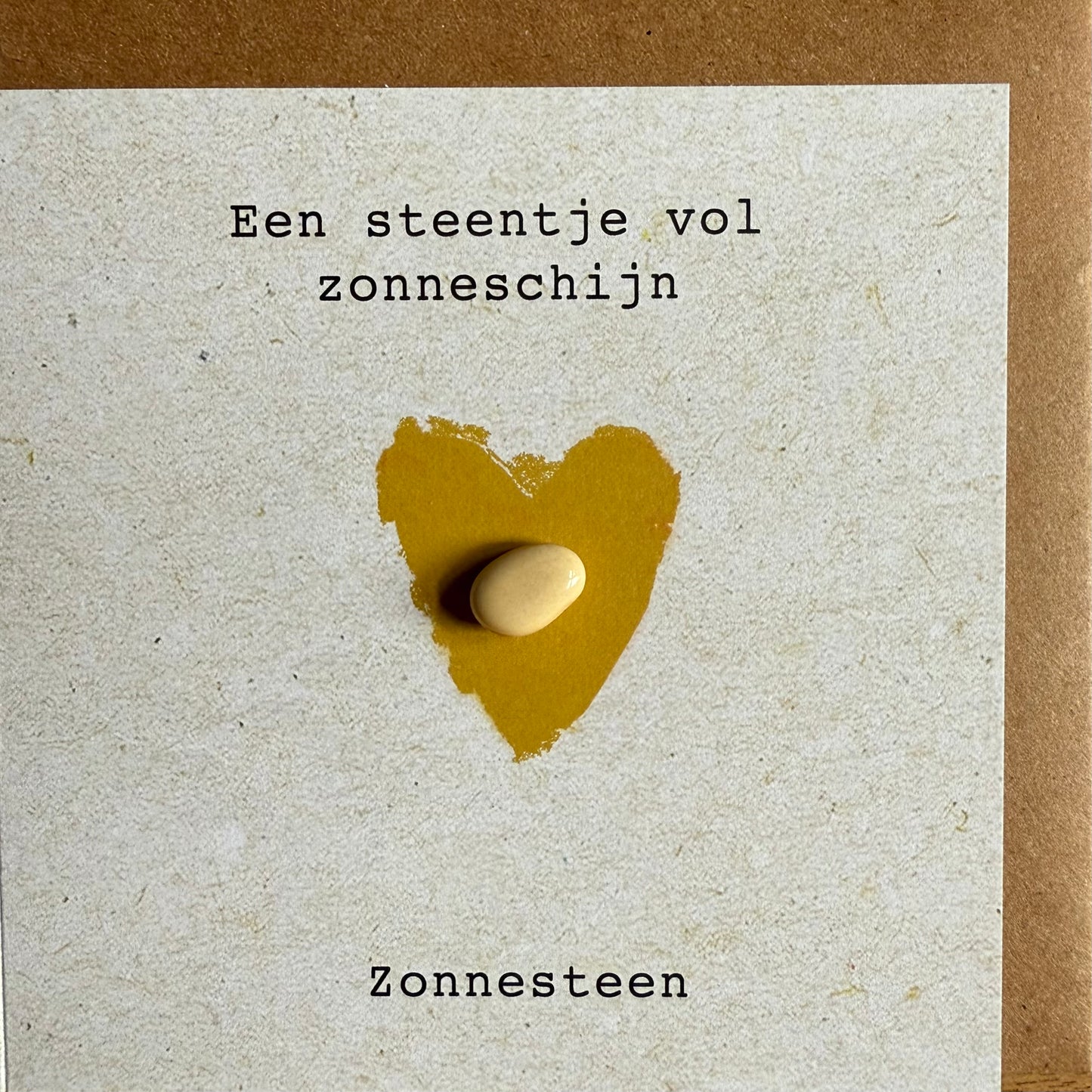 Wenskaart steentje vol zonneschijn
