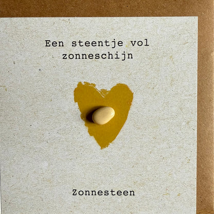 Wenskaart steentje vol zonneschijn