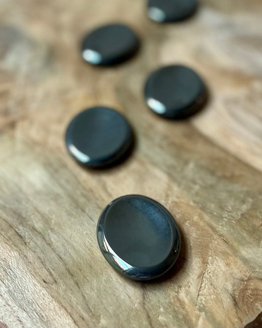 Worry Stone Hematite oval