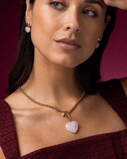 Rozekwarts schakelketting hart