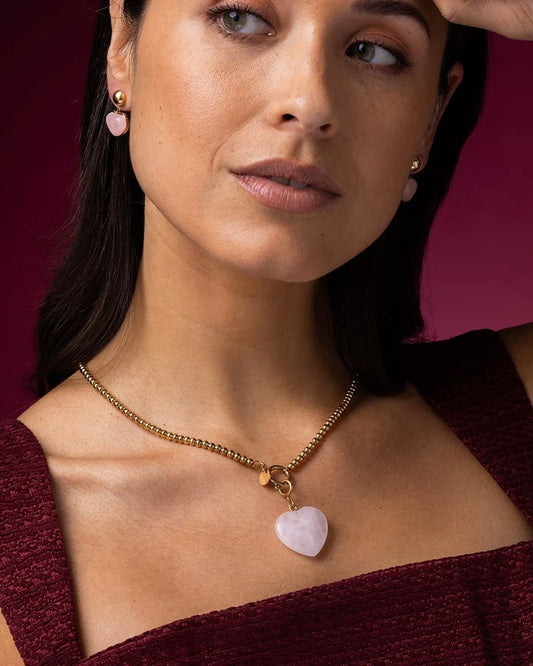 Rozekwarts schakelketting hart