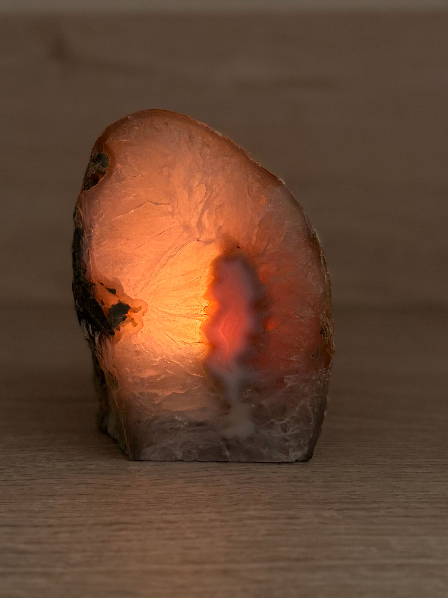 Agaat geode waxinelichthouder