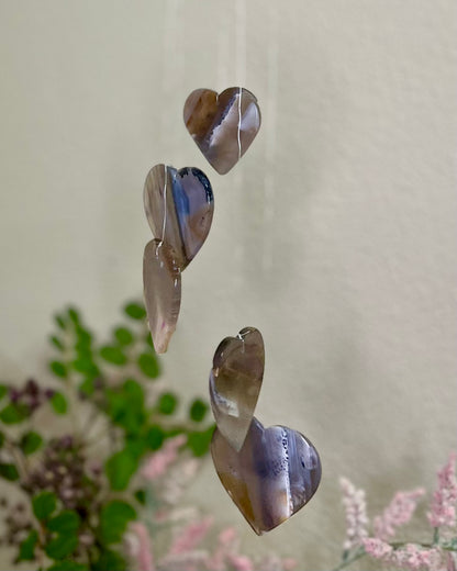 Wind pendant Agate Hearts