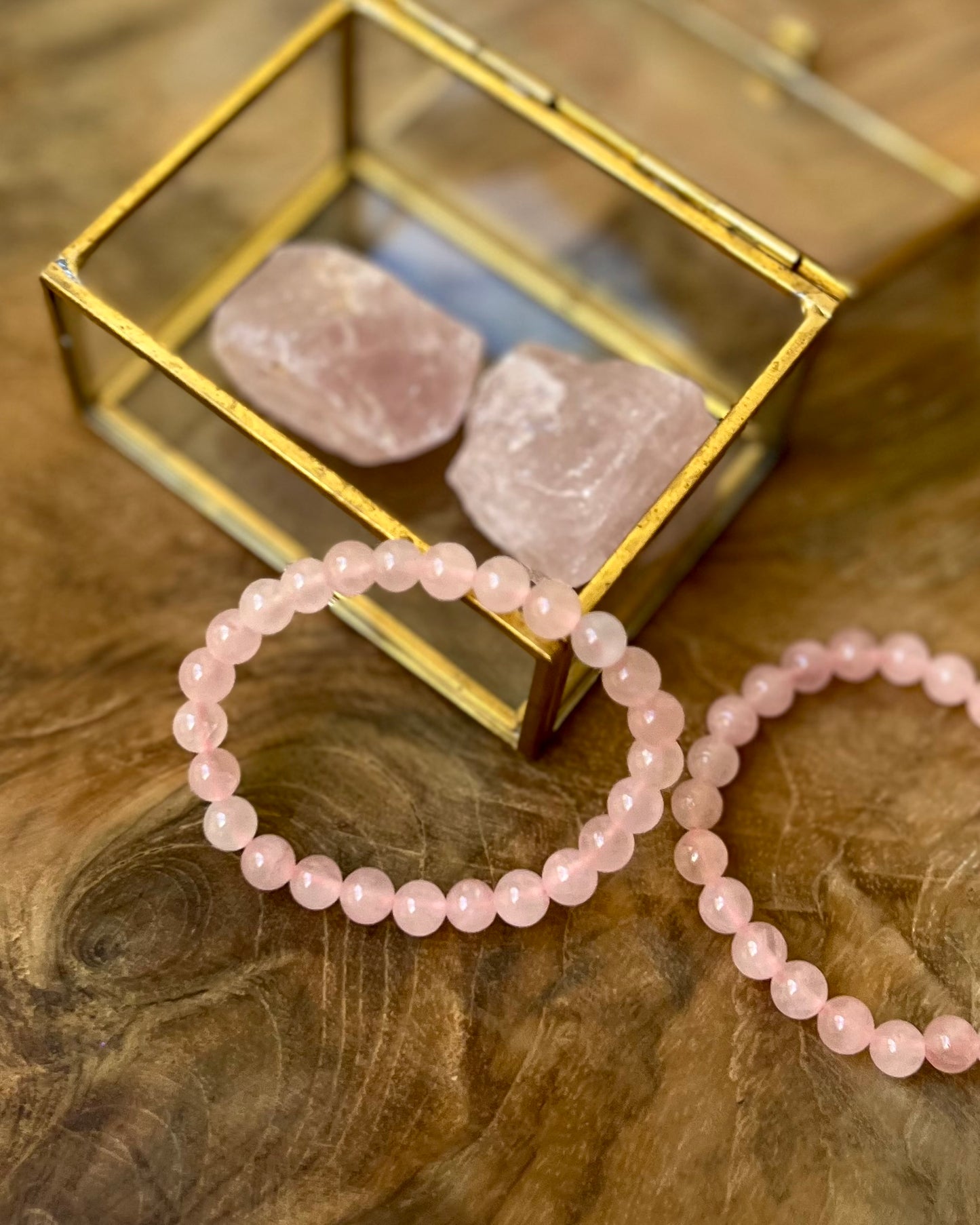 Rose quartz children's bracelet 6mm