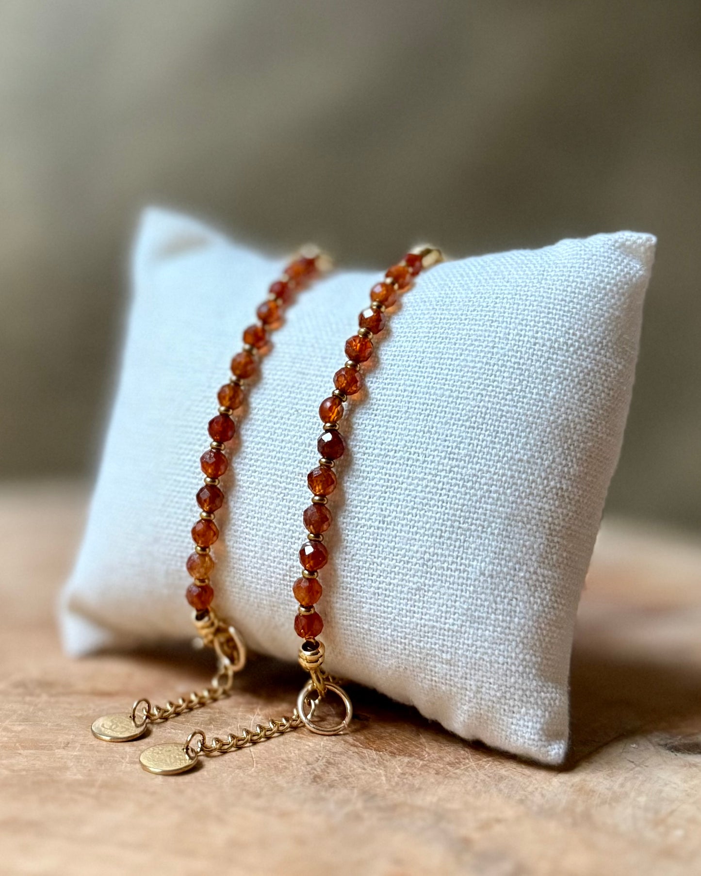 Edelsteen tussenstuk armband Solid Gold