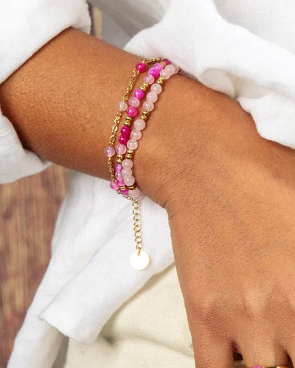 Roze Agaat armband