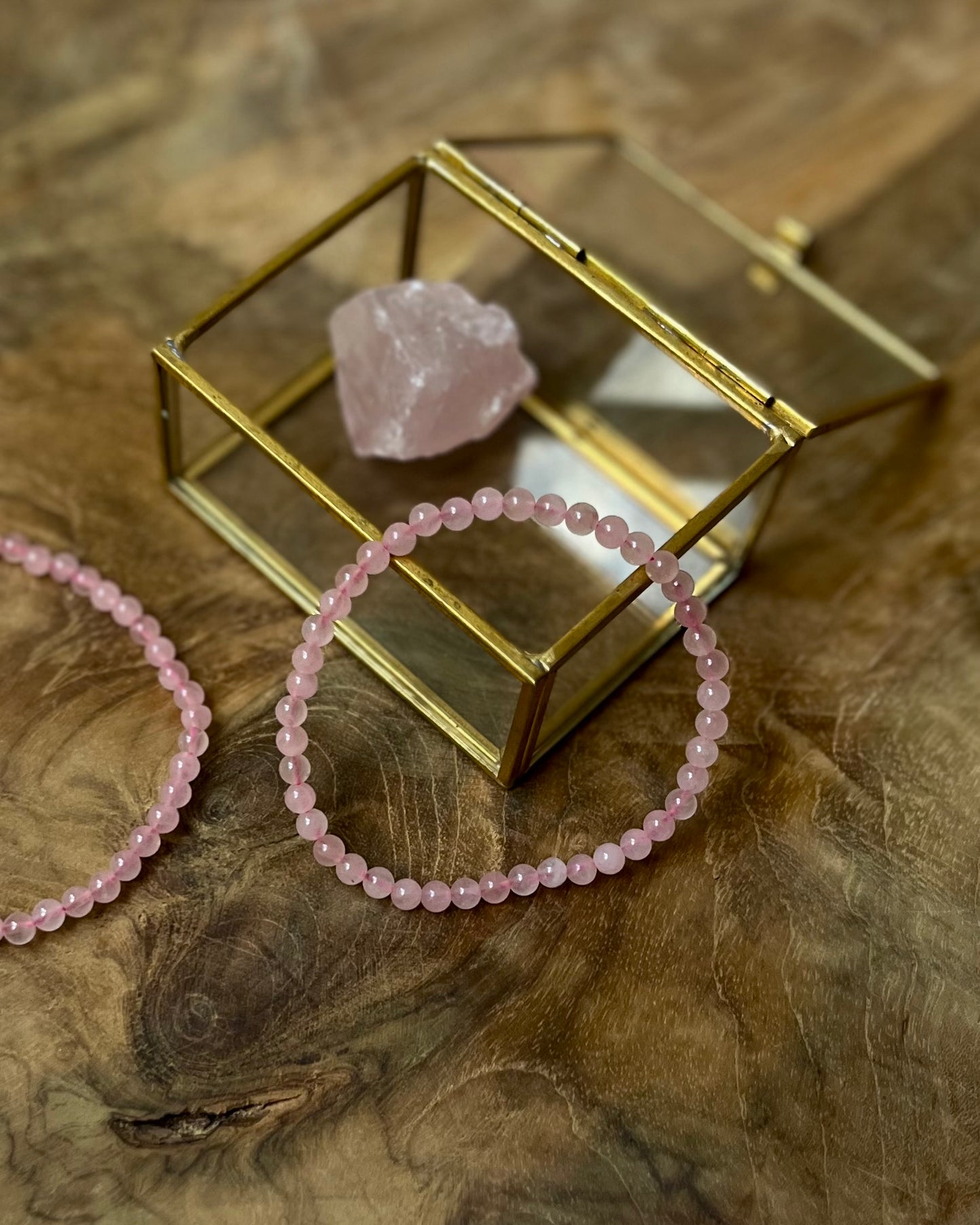 Rose quartz bracelet 4 mm