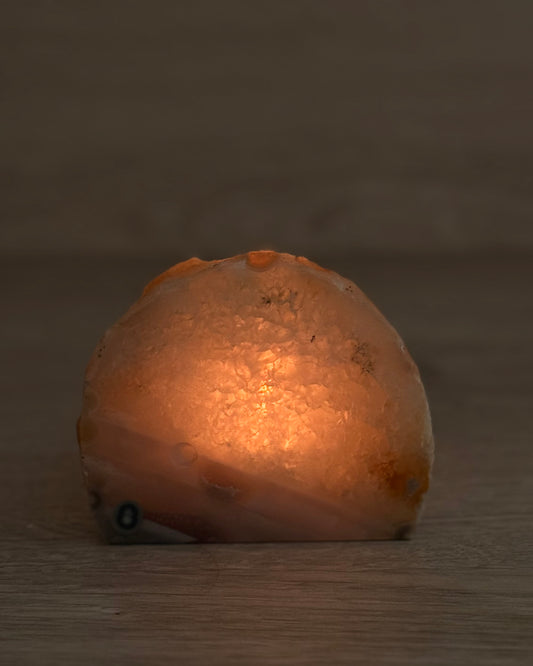 Agaat geode waxinelichthouder