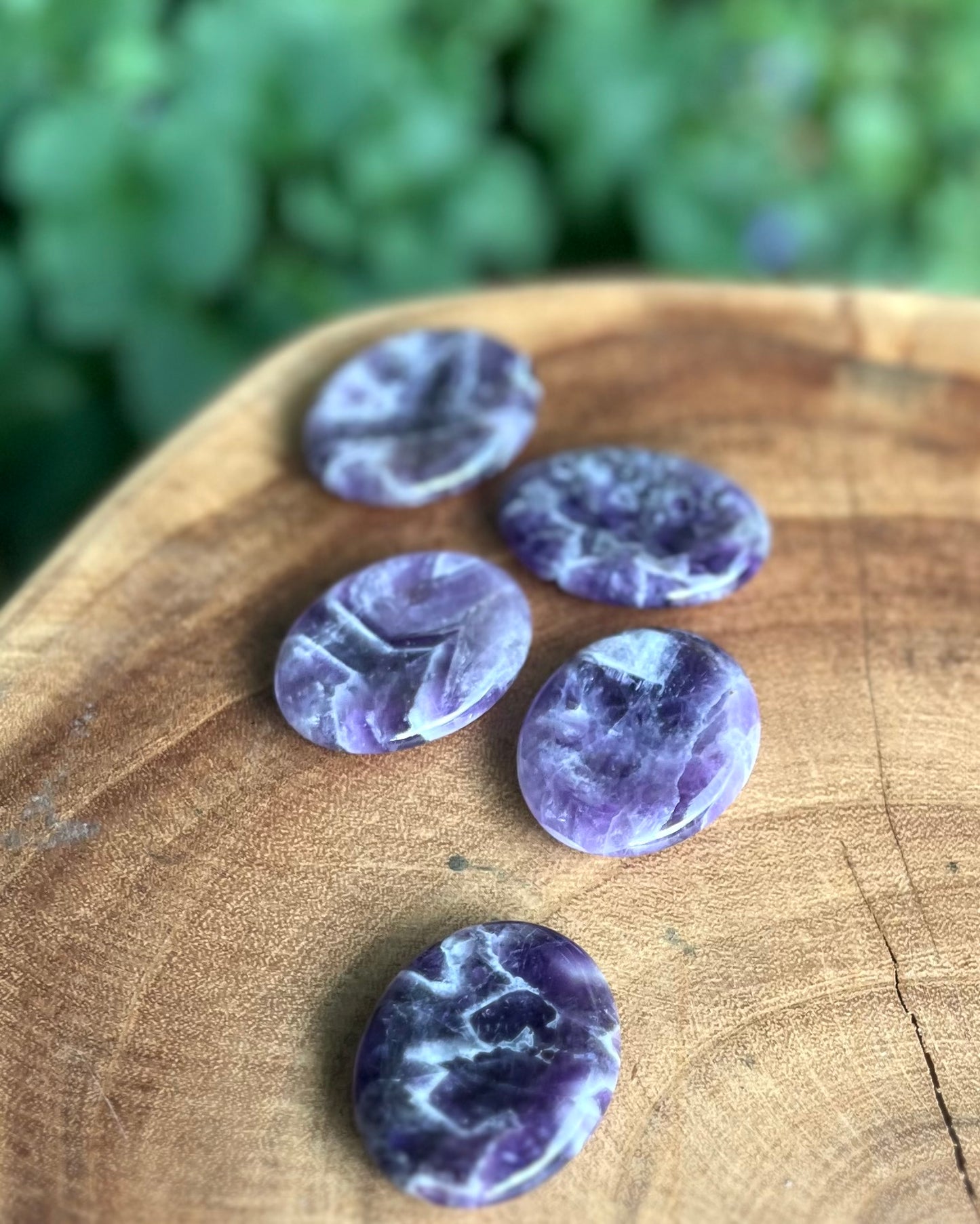 Worry Stone Amethist ovaal