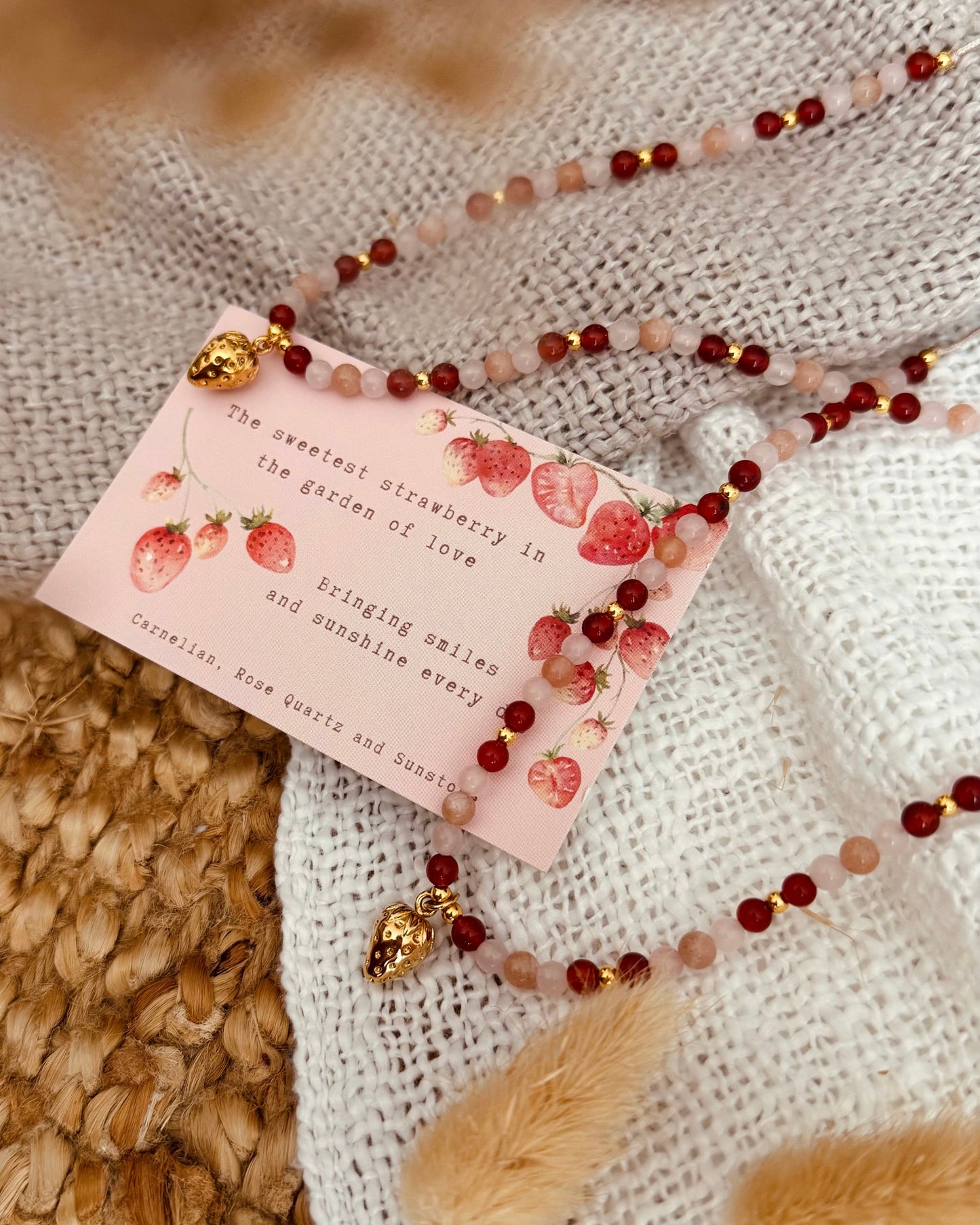 Strawberry edelsteenketting