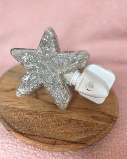 Salt stone night light star gray