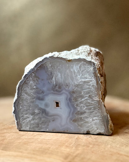 Agaat geode waxinelichthouder