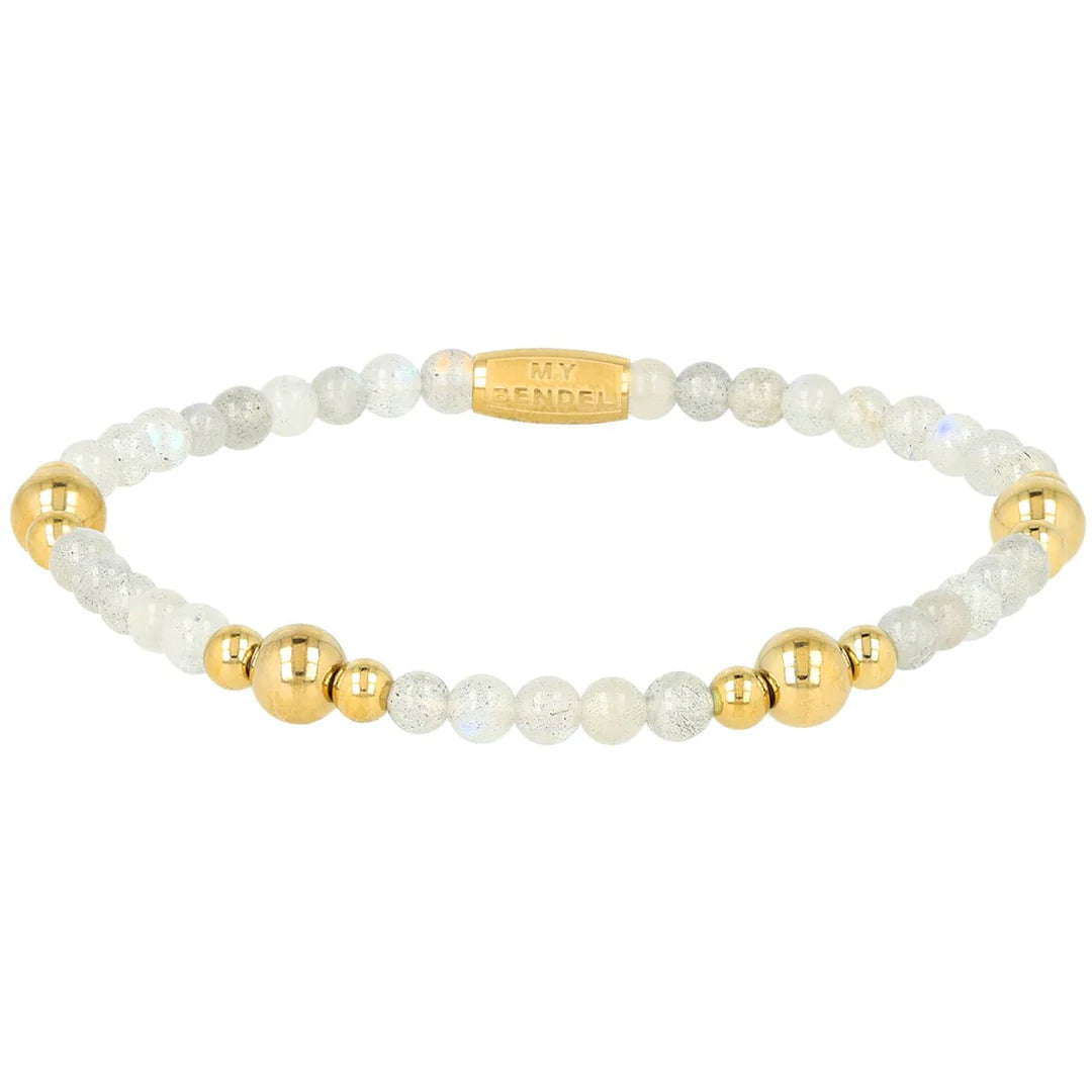 Labradoriet armband goud