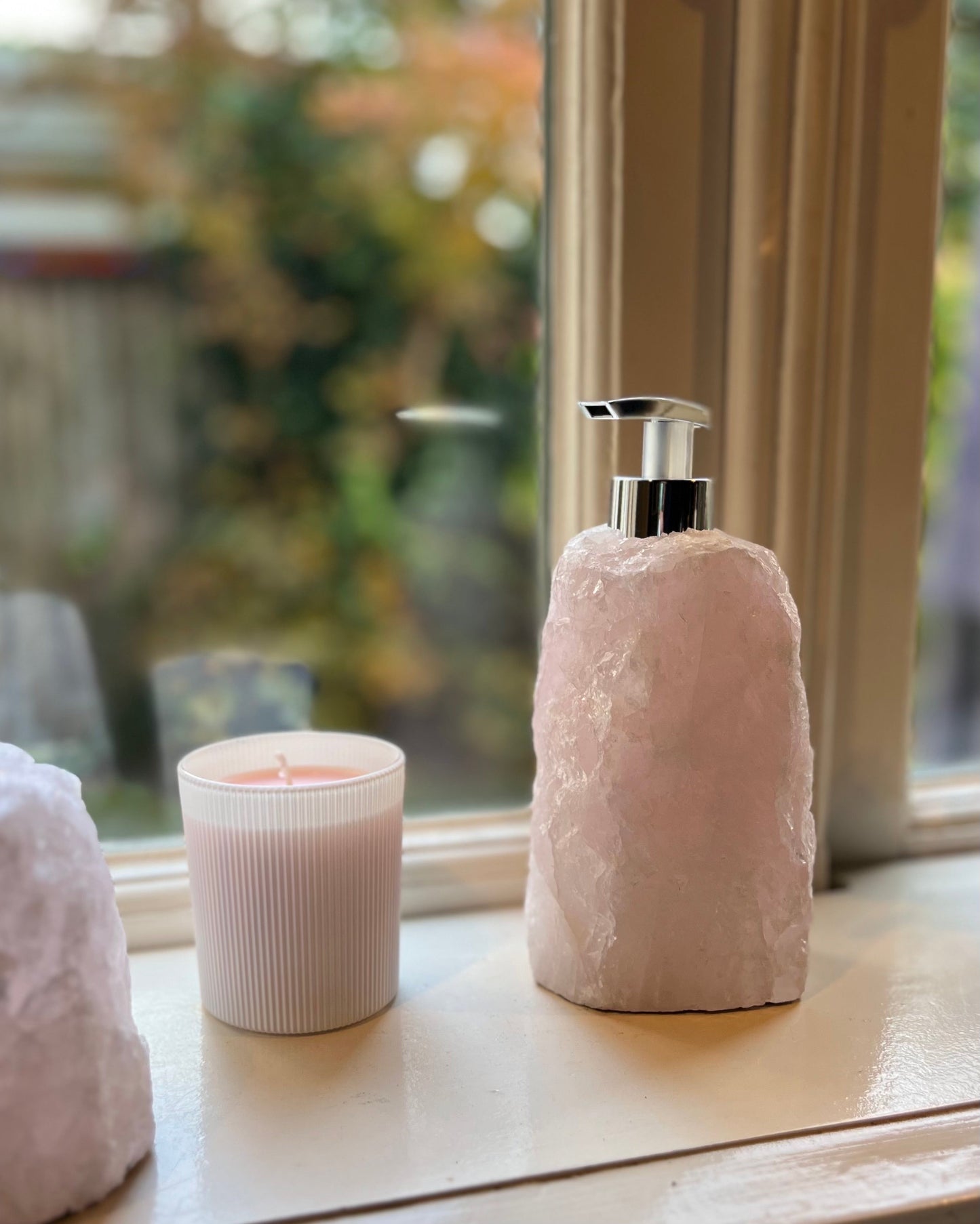 Rose Quartz Soap Dispenser