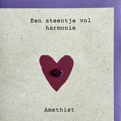 Wenskaart steentje vol harmonie