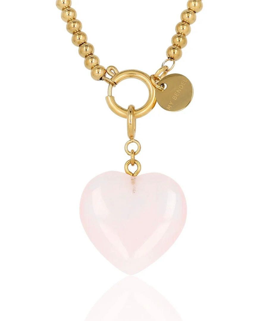 Rozekwarts schakelketting hart