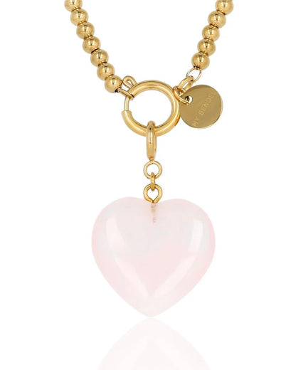 Rozekwarts schakelketting hart