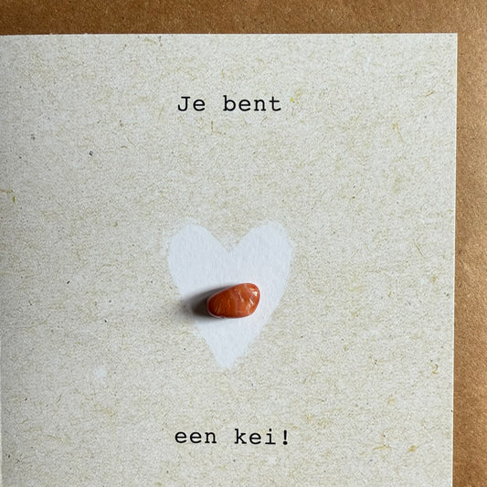 Wenskaart je bent een kei!