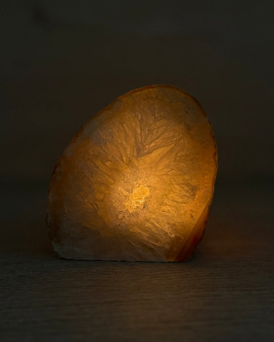 Agaat geode waxinelichthouder