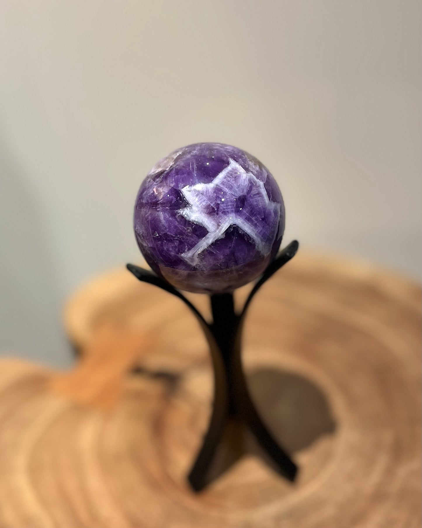 Chevron Amethyst Sphere