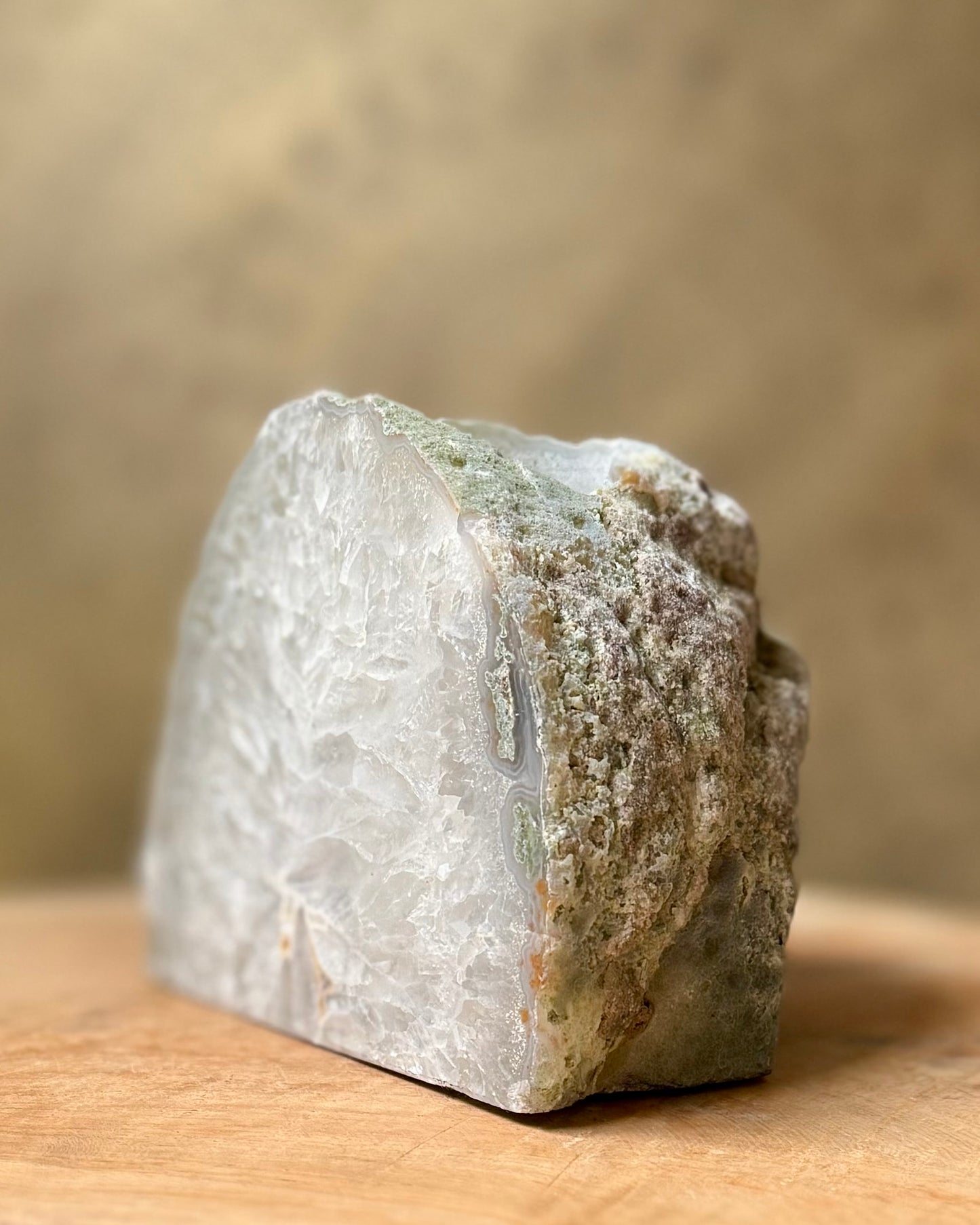 Agaat geode waxinelichthouder