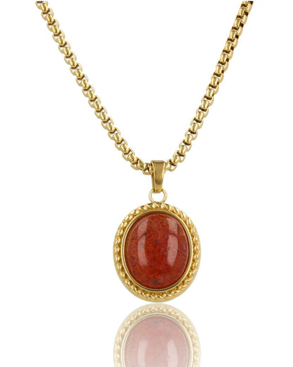 Aardbeienkwarts vintage ketting