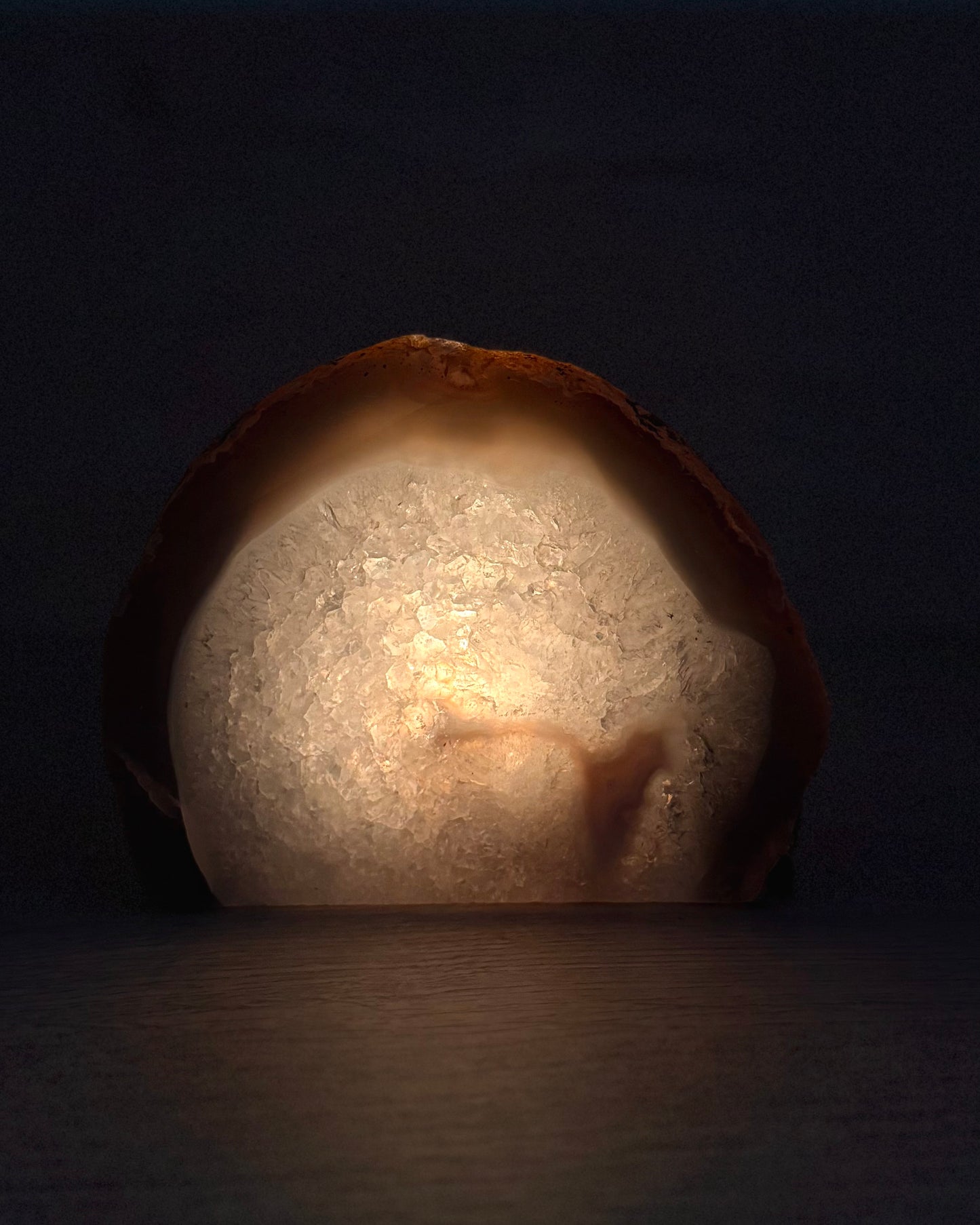 Agaat geode waxinelichthouder