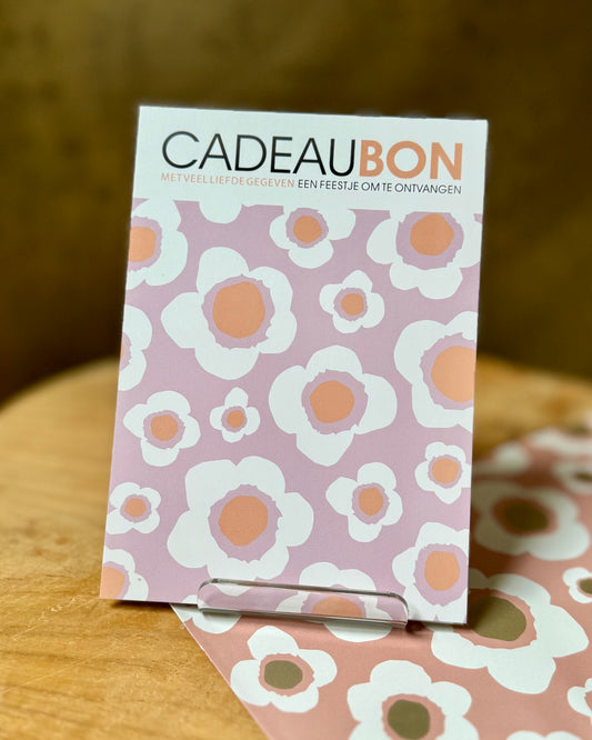 Cadeaubon fysiek Hearts & flowers € 10-€100