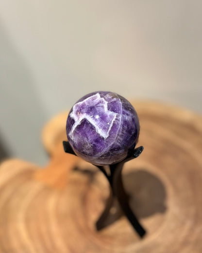 Chevron Amethyst Sphere