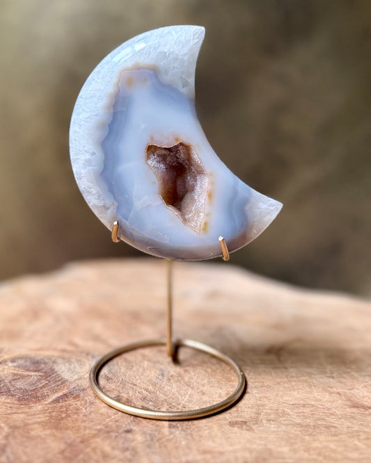 Agaat maan op standaard