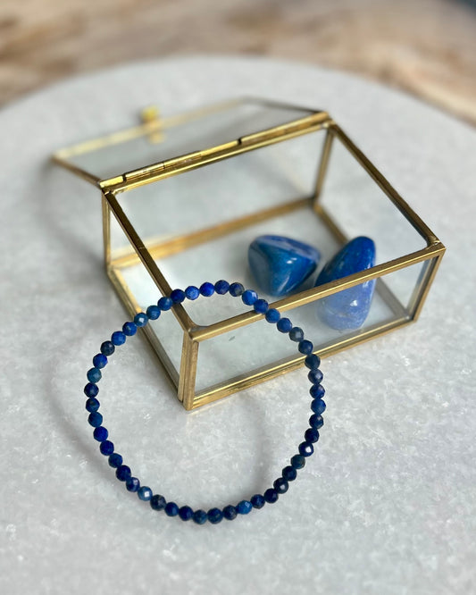 Lapis Lazuli armband facet geslepen 4 mm