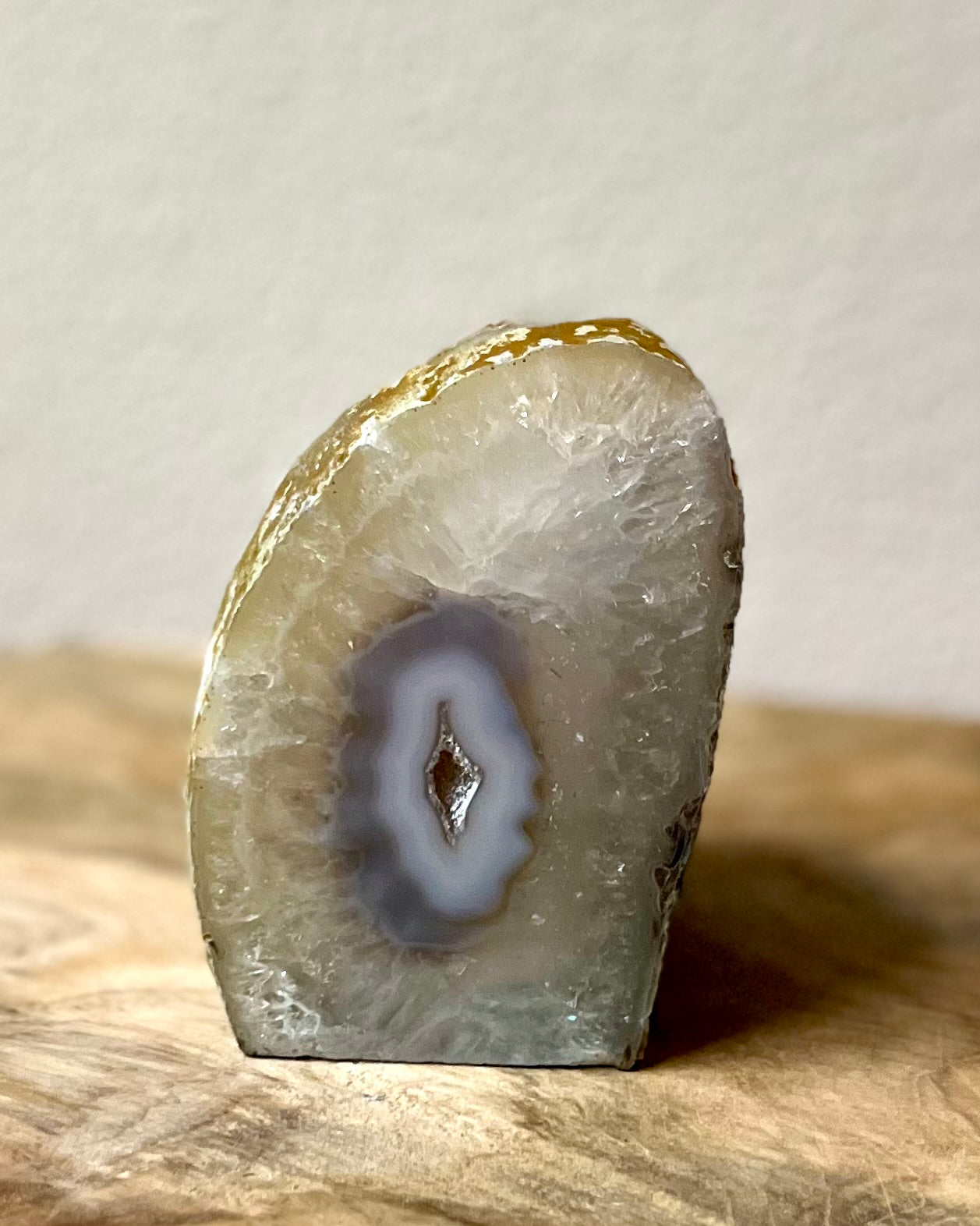 Agaat geode waxinelichthouder