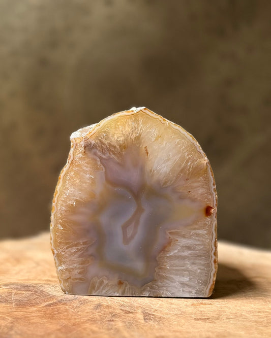 Agaat geode waxinelichthouder