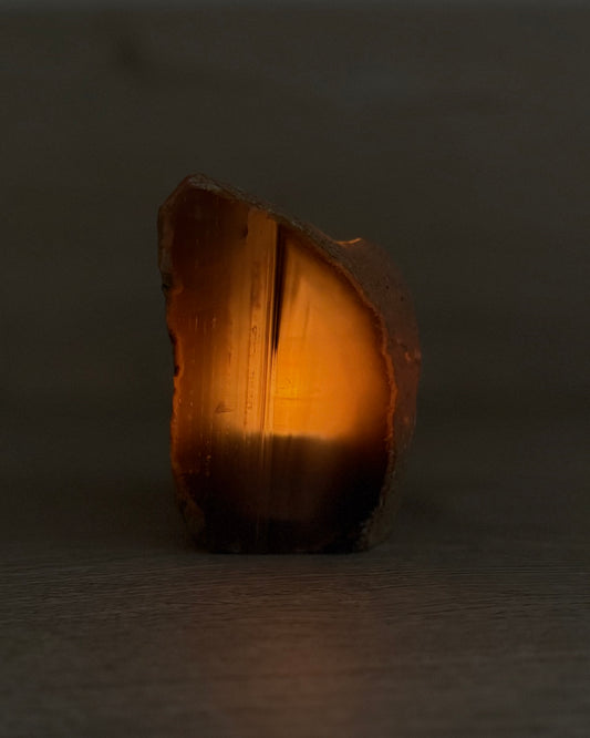 Agaat geode waxinelichthouder