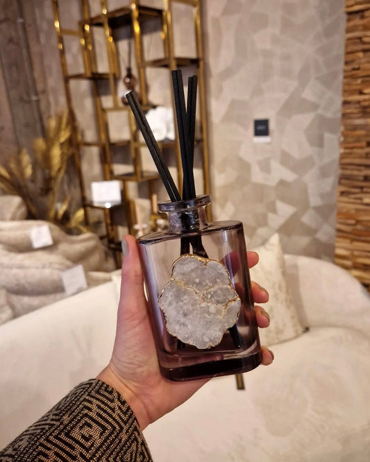 Luxe geurstokjes met Bergkristal Grey Fresh