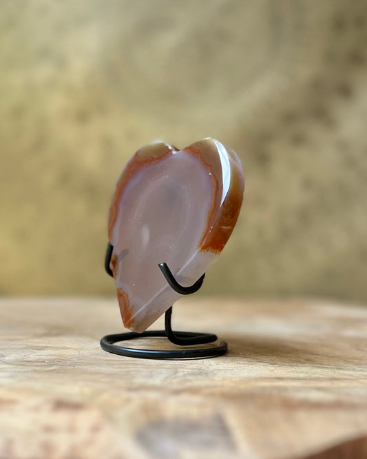 Agaat hart op standaard