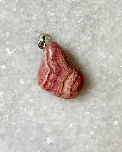 Rhodochrosite pendant 925 Sterling Silver