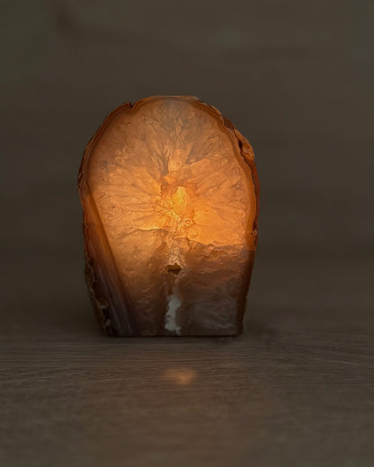 Agaat geode waxinelichthouder