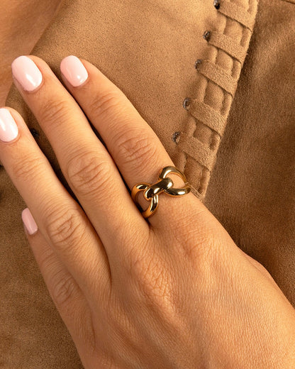 Bold elegance schakelring goud
