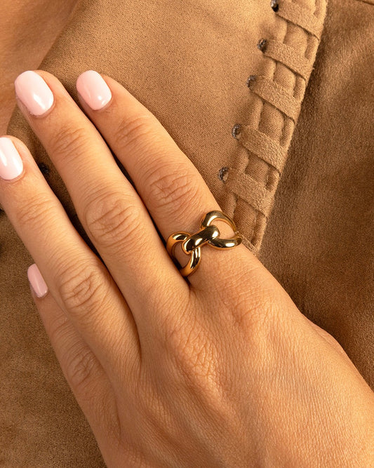 Bold elegance schakelring goud